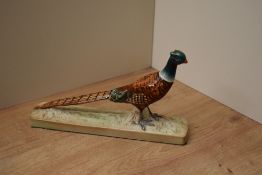 A Beswick Pottery study 'Pheasant' (On Pottery Base) model number 1774, designed by Albert Hallam in