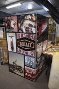 A large folding Advertising Poster The Art of Seduction - Bullit Motorcycles 180x 180cm