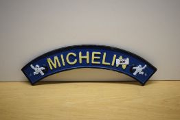 A Michelin cast sign 39cm wide modern cast repro