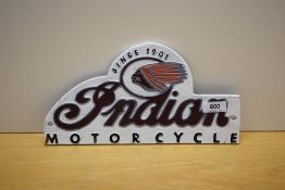 An Indian Motorcycle since 1901 wall plaque