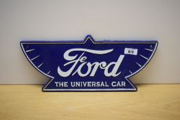 A Ford the Universal Car cast painted wall plaque 37cm wide