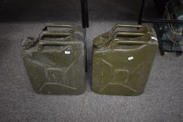 Two vintage Jerry Cans