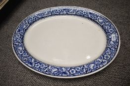 A large 19th-century Thomas and Fred Booth (in business 1883-1891) oval ironstone serving platter,
