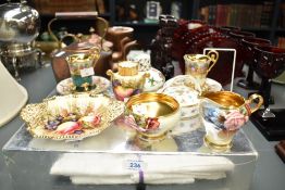 A fine selection of small late 19th to early 20th-century pottery, to feature Aynsley bone