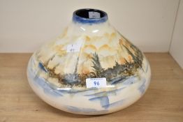 A large 20th-century Peggy Davies Ceramics 'Artists Trail' designed by John Michael decorative vase,