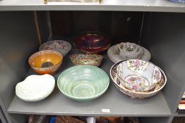 A quantity of 20th-century decorative ceramic bowls, to feature a Susie Cooper green bowl; a