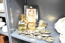 A selection of late 19th to early 20th-century brass ware, to feature a selection of brass