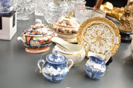 A selection of 19th-century ceramic tableware, to include a thought to be Meissen porcelain