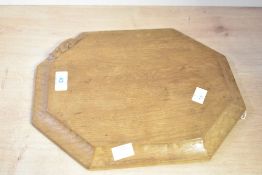 A 20th-century Robert 'Mouseman' Thompson (1876-1955) of Kilburn oak octagonal cheese board,