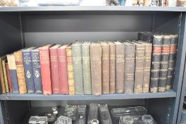 A large selection of 19th to early 20th-century cloth and leather bound hardback books, mainly