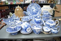 A large quantity of late 19th to early 20th-century Copeland Spodes 'Italian' ware, having blue