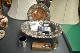 A small selection of late 19th to 20th-century silver-plate and metal tableware, feature a Z.