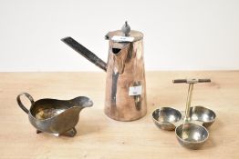 Three presumed Victorian silver-plate and EPNS tableware, to feature a Christopher Dresser for Hukin