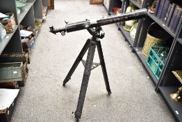 A large late 20th-century Goldline Optical T70 Telescope with stand, marked to telescope,
