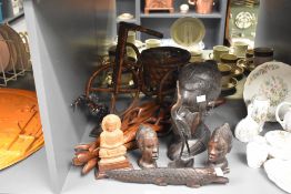 A large quantity of 20th-century African and Indian Art, mainly hand carved hard wood pieces, to