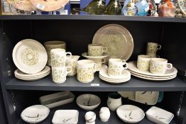 A selection of late 20th-century Hornsea pottery 'Fleur' tableware, designed by Sara Vardy,