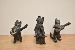 Three presumed late 19th to early 20th-century Franz Bergman (1861-1936) Austrian cold painted