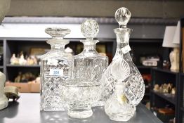 A selection of 20th-century crystal cut glassware, to feature a German Princess House lead crystal