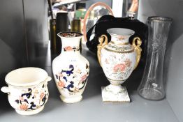 Four 19th to early 20th-century decorative vases, to include a matching Masons Ironstone '