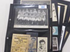 POSTCARDS: WIGAN RUGBY 1920's ONWARDS COLLECTION OF POSTCARDS & OTHER EPHEMERA Collection of just