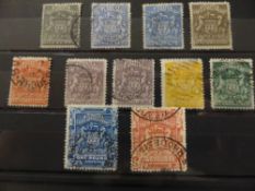 RHODESIA (BRITISH SOUTH AFRICA COMPANY) 1892 SET OF 11 DEFINITIVES - VALUES TO £2 FINE USED Card