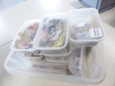WORLDWIDE - LARGE COLLECTION OF WORLD STAMPS OFF PAPER IN 15 TUBS 15 tubs, most labelled by region