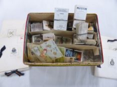 CIGARETTE CARDS: COLLLECTION IN OLD TIN WITH SETS/PART SETS Old tin full of cigarette cards, and odd