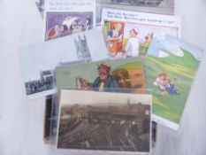 POSTCARDS COLLECTION OF APX 300 VARIOUS SUBJECTS MOST EVII & GV ERA Box with in the region of 300