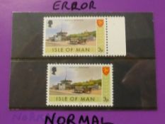 ISLE OF MAN 1973 3P DEFINITIVE ERROR INCORRECT BORDER COLOUR (SG 17a) 3p Definitive from 1973,