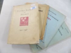 PHILATELIC LITERATURE: MENZINSKY G. POSTAGE STAMPS OF SWEDEN 1920-45 + 3 OTHER BOOKS In total 4