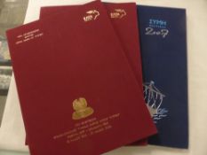 GREECE 2006/7 SOUVENIR/PRESENTATION FOLDERS WITH FULL SHEETS OF STAMPS Fine trio of hardbacked