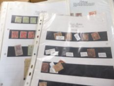 WORLDWIDE: LARGE WORLD COLLECTION ON 100's OF PAGES OF LEAVES Large shoebox of leaves, most in