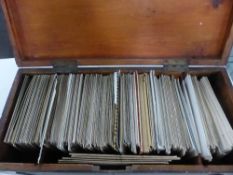POSTCARDS: WOODEN CASE WITH SEVERAL HUNDRED CARDS, GB & OVERSEAS REAL PHOTOS ETC Good and varied