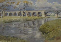 *Local Interest* Bernard Eyre Walker (British 1882 - 1972) Watercolour 'Bela Bridge/ Viaduct', a