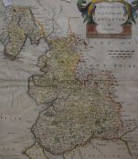 *Local Interest* After Robert Morden (British 1650 - 1703) Colourised map depicting 'The County