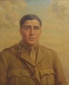 Frank S. Ogilvie (British 1858-1937) Oil on canvas, depicting Lieutenant Harold Kenyon Temperley,