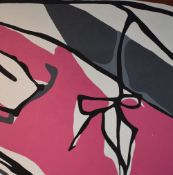 Jazamin Sincalir (Contemporary) A pair of oils on canvas, vibrant abstract line compositions, one