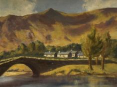 *Local Interest* J Harper (British 20th Century) Oil on board 'Grange in Borrowdale', a study of the