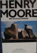 After Henry Moore (British 1898 - 1986) Lithograph '80th Birthday Exhibition' poster, lower margin