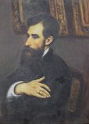 After Ilya Repin (Russian 1844 -1930 ) Oil on canvas 'Portrait of Pavel Tretyakov', a 20th century
