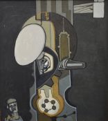 David Carr (British 1915-1968) Oil on canvas, Man and Machine abstract study, unsigned, attributed