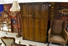A vintage Priory style double wardrobe, dimensions approx. H180 W120 D55cm