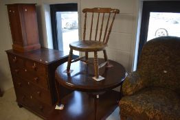 A 19th Century low seat kitchen chair
