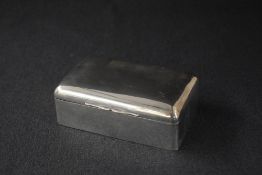 A Victorian silver cigarette box, of hinged rectangular form having wooden lined interior, marks for