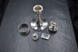 An early Edwardian silver novelty stamp holder, modelled as an envelope marks for Birmingham 1901,