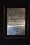 A large framed Elizabeth II silver map of Great Britain, the large silver panel having an engraved