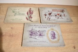Three vintage cigarette card collectors books issued by WD & HO Wills featuring Wild Flowers, The