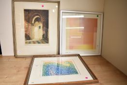 After Francis Blackburn (contemporary) a limited edition print 'water' abstract, signed, entitled