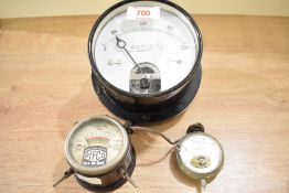 A selection of early to mid 20th-century electrical testing metres, to include a large Ferranti