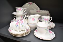 A selection of early 20th-century Royal Albert Crown China, featuring a delicate floral pattern with